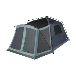 Coleman Skylodge™ 10-Person Instant Camping Tent With Screen Room, Blue Nights -Coleman 10P20CABIN20INSTANT20EXTERNAL20SCREEN20ROOM Blue20Nights 1 Front Angle Right Fly20Off Windows20Up