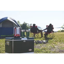 Coleman Sundome® 3-Person Camping Tent -Coleman 2000024582 coleman sundome tent couple at campfire with talent in use 1