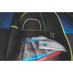 Coleman 4-Person Dark Room Sundome Tent -Coleman 2000032253 coleman dark room tent 4p interior capacity with props green turquoise detail 1