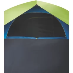 Coleman 4-Person Dark Room Sundome Tent -Coleman 2000032253 coleman dark room tent 4p interior side window unzipped green turquoise detail 1