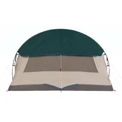 Coleman 4-Person Cabin Tent With Screened Porch, Evergreen -Coleman 2000035608 Coleman 2020 US FlyOn StraightOn Back WindowClosed RET
