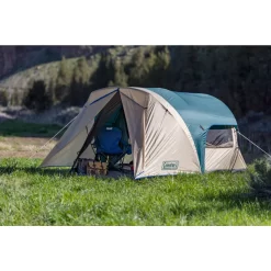 Coleman 6-Person Cabin Tent With Enclosed Weatherproof Screened Porch, Evergreen -Coleman 2019 20Bend20 Coleman 3827 1 White20Rope