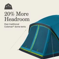 Coleman Skydome™ 6-Person Screen Room Camping Tent With Dark Room™ Technology -Coleman 2155647 ATF5