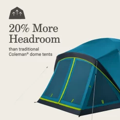 Coleman Skydome™ 4-Person Screen Room Camping Tent With Dark Room™ Technology -Coleman 2155782 ATF5