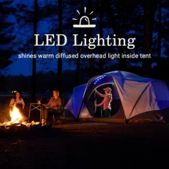 Coleman Skydome™ XL 8-Person Camping Tent With LED Lighting -Coleman 2155785 ATF2