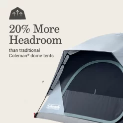 Coleman Skydome™ 4-Person Camping Tent With LED Lighting -Coleman 2155787 ATF4