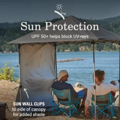 Coleman OASIS™ Lite 7 X 7 Canopy With Sun Wall -Coleman 2156416 OasisLite7x7CanopySunWallBlack ATF4