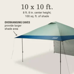 Coleman OASIS™ 10 X 10 Canopy With Sun Wall -Coleman 2156418 OasisLite10x10CanopySunWallMoss ATF6