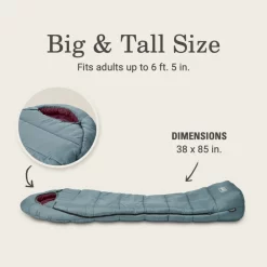 Coleman Tidelands™ 50° Big & Tall Mummy Sleeping Bag -Coleman 2158021 ATF5
