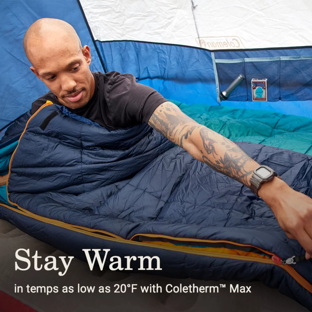 Coleman Big Bay™ 20° Big & Tall Contour Sleeping Bag 5 Coleman Big Bay™ 20° Big & Tall Contour Sleeping Bag - Image 3