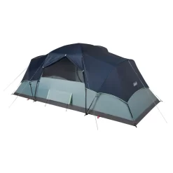 Coleman Skydome™ 8-Person Camping Tent XL, Blue Nights -Coleman 8P20MODIFIED20DOME Blue20Nights 4 Back Angle Fly20On Back20Window20open 064