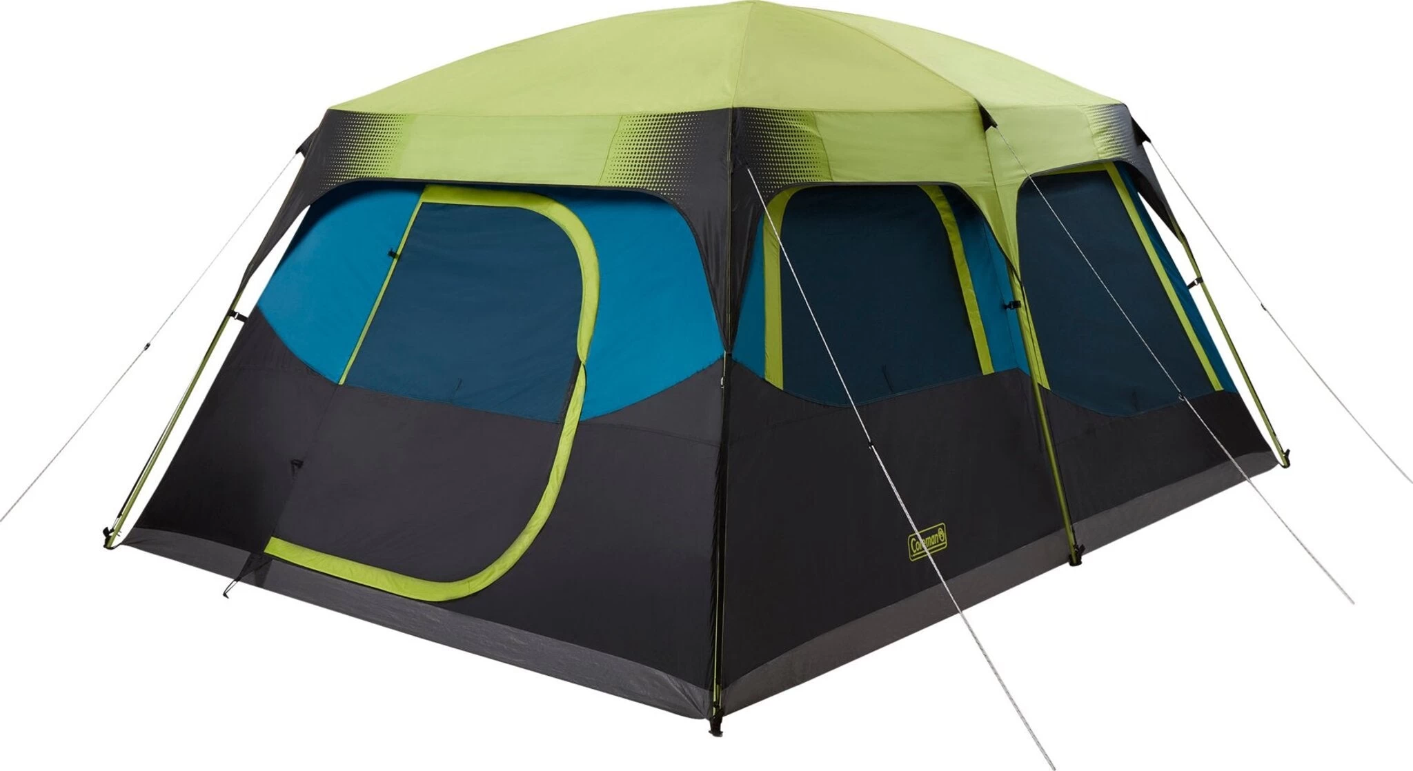 Coleman Dark Room Cabin Camping Tent With Fast Pitch Setup 10-Person |-|Tente De Camping Cabine Dans Une Pièce Sombre Pour 10 Personnes Avec Installation Rapide 3 Coleman Dark Room Cabin Camping Tent With Fast Pitch Setup 10-Person |-|Tente De Camping Cabine Dans Une Pièce Sombre Pour 10 Personnes Avec Installation Rapide
