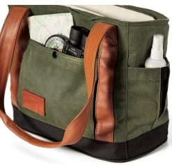 Coleman Soft Cooler Tote, 1900 Collection 24-Can|-|Fourre-tout Souple, 1900 Collection 24 Canettes -Coleman CAN 2000037605 7E 7EDetail2 20Olive 20Leather 17d294d6 2903 43bf 99b2 370576f95d9c
