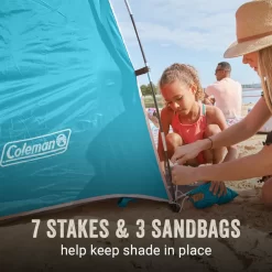 Coleman Skyshade™ Small Compact Beach Shade, Caribbean Sea -Coleman Coleman 2000037508 Skyshade CaribbeanSea ATF5