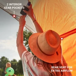 Coleman Skyshade™ Large Compact Beach Shade, Tiger Lily -Coleman Coleman 2000037510 Skyshade TigerLily Large ATF6