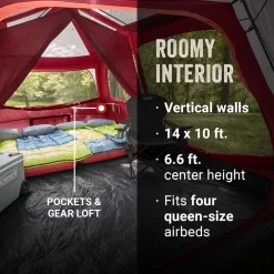 Coleman Skylodge™ 10-Person Instant Camping Tent, Blackberry -Coleman Coleman 2000037543 Skylodge Instant 10P Blackberry ATF5