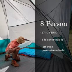 Coleman Blue Springs II™ 8-Person Camping Tent -Coleman Coleman BlueSpringsTents 8P StormGray ATF8