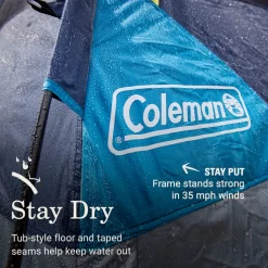 Coleman® Camp Burst™ 4-Person Dark Room™ Camping Tent 10 Coleman® Camp Burst™ 4-Person Dark Room™ Camping Tent -Coleman Coleman CampBurstTents 4P DarkRoom ATF4