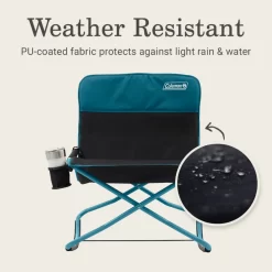 Coleman Cross Rocker Outdoor Rocking Chair -Coleman Coleman CrossRockerChair DeepOcean ATF6