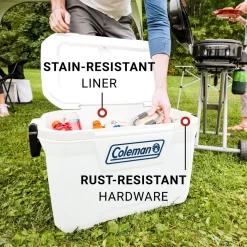 Coleman 316 Series™ 52-Quart Marine Hard Cooler -Coleman Coleman MtLoganATF 52 QT Marine 04retouchedLid