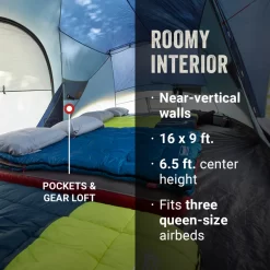 Coleman Skydome™ 10-Person Camping Tent XL, Blue Nights -Coleman Coleman Skydome XL 10P BlueNights ATF3
