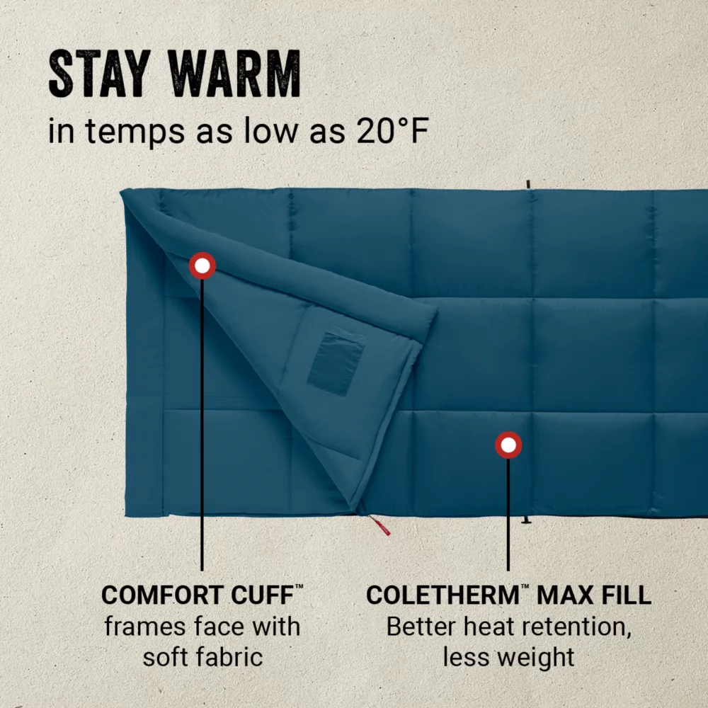 Coleman Kompact™ 20°F Rectangle Sleeping Bag 4 Coleman Kompact™ 20°F Rectangle Sleeping Bag - Image 2