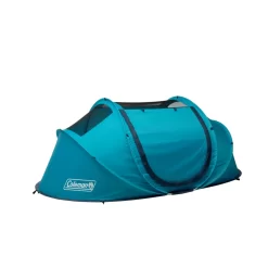 Coleman 2-Person Camp Burst™ Pop-Up Tent -Coleman PopUpTent 2P ScubaBlue Hero 3 4 Fly Off 0004 v2