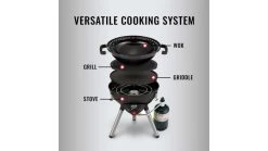 Coleman 4-in-1 Portable Propane Gas Cooking System -Coleman opplanet coleman 4 in 1 portable propane gas cooking system black 2000035015 av 1