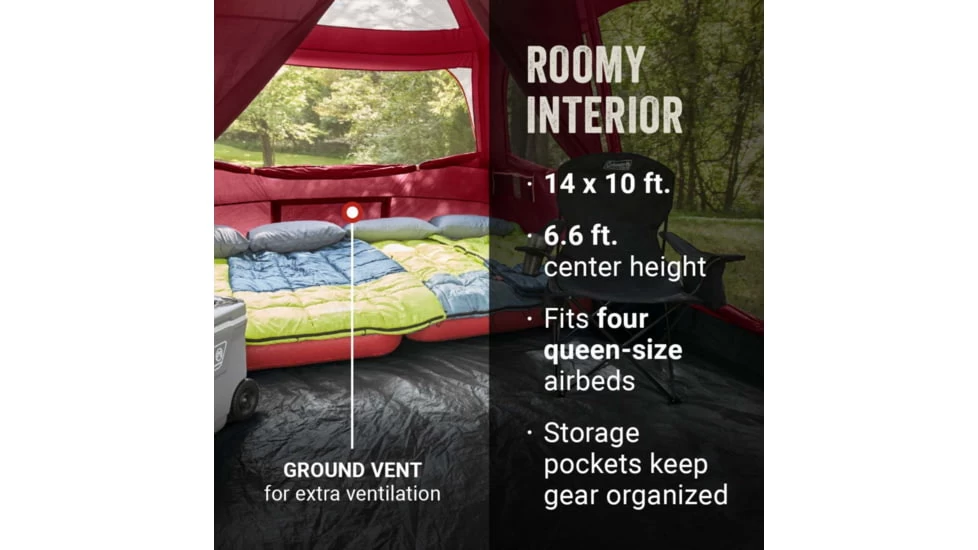 Coleman Skylodge Tent 10 Persn Blackberry W/screen Room 8 Coleman Skylodge Tent 10 Persn Blackberry W/screen Room - Image 6