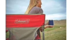 Coleman Outpost Steel Deck Chair -Coleman opplanet coleman steel deck chair supports up to 300 lbs 2000019421 usage 1